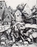 Albrecht Durer The Prodigal Son Amid the Swine oil painting